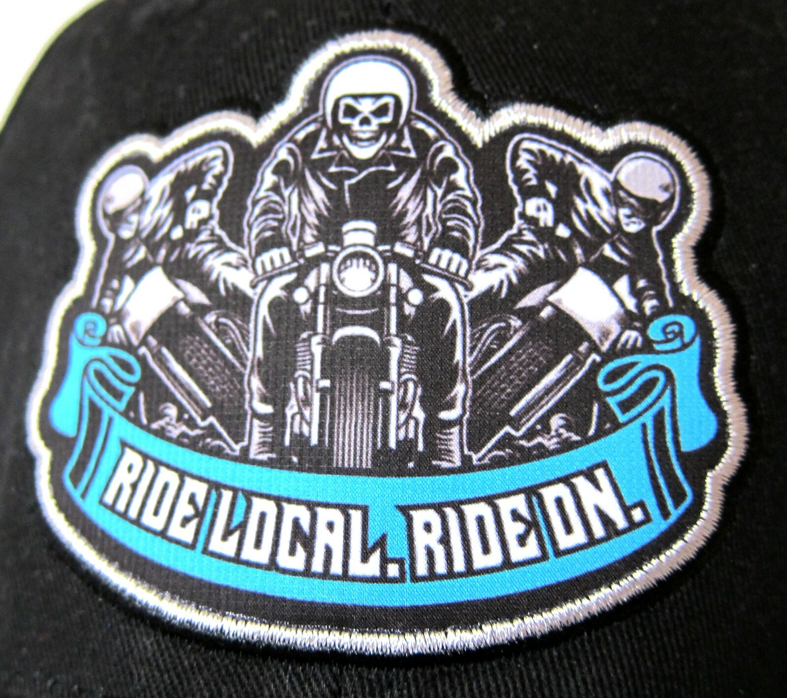 Allstate Motorcycle Skeleton Biker Adjustable Black Baseball Cap
