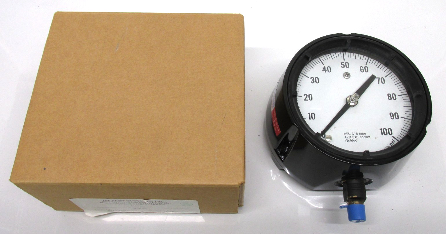 Ashcroft Duragauge 1279 model 100 psi bottom conn. clearing out inventory -BR
