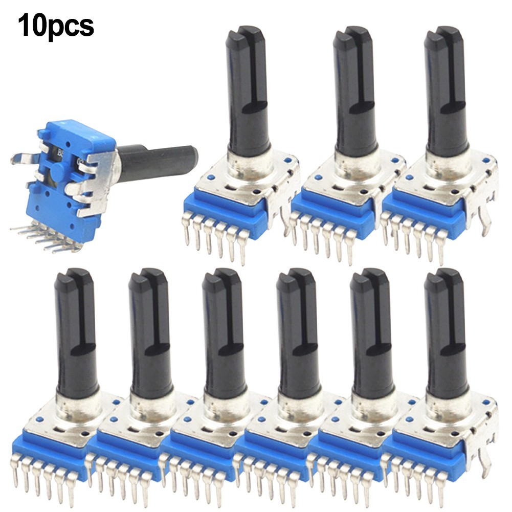Audio Potentiometers RK12 10 Pack with 6 Pins and Various Resistance Values