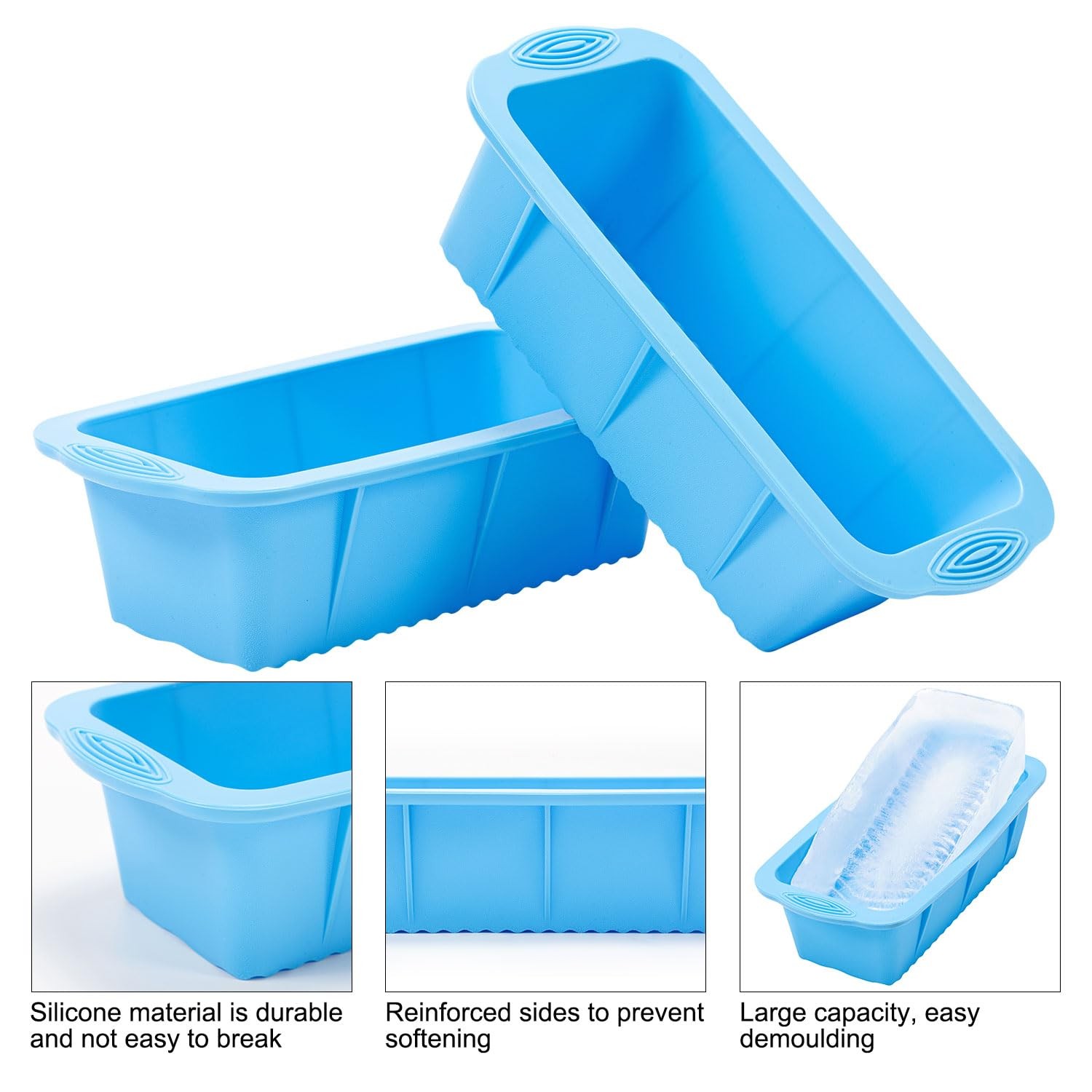 Extra Large Ice Block Mold, 4 Pack 9.4lb Big Ice Cube Molds