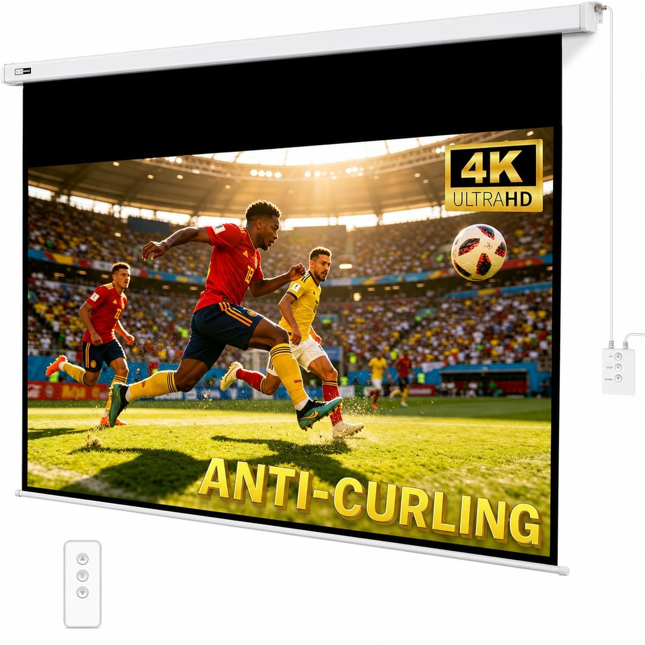Anti-Curling Motorized Projector Screen for Non-UST by and Modern Design Indo...