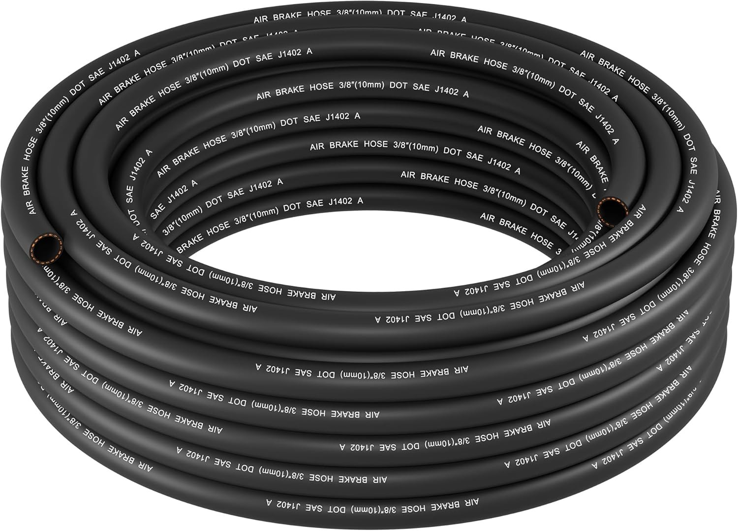 50FT 3/8"ID - 3/4” OD Air Brake Rubber Hose, Dazakoot S.A.E. J1402 and D.O.T.F