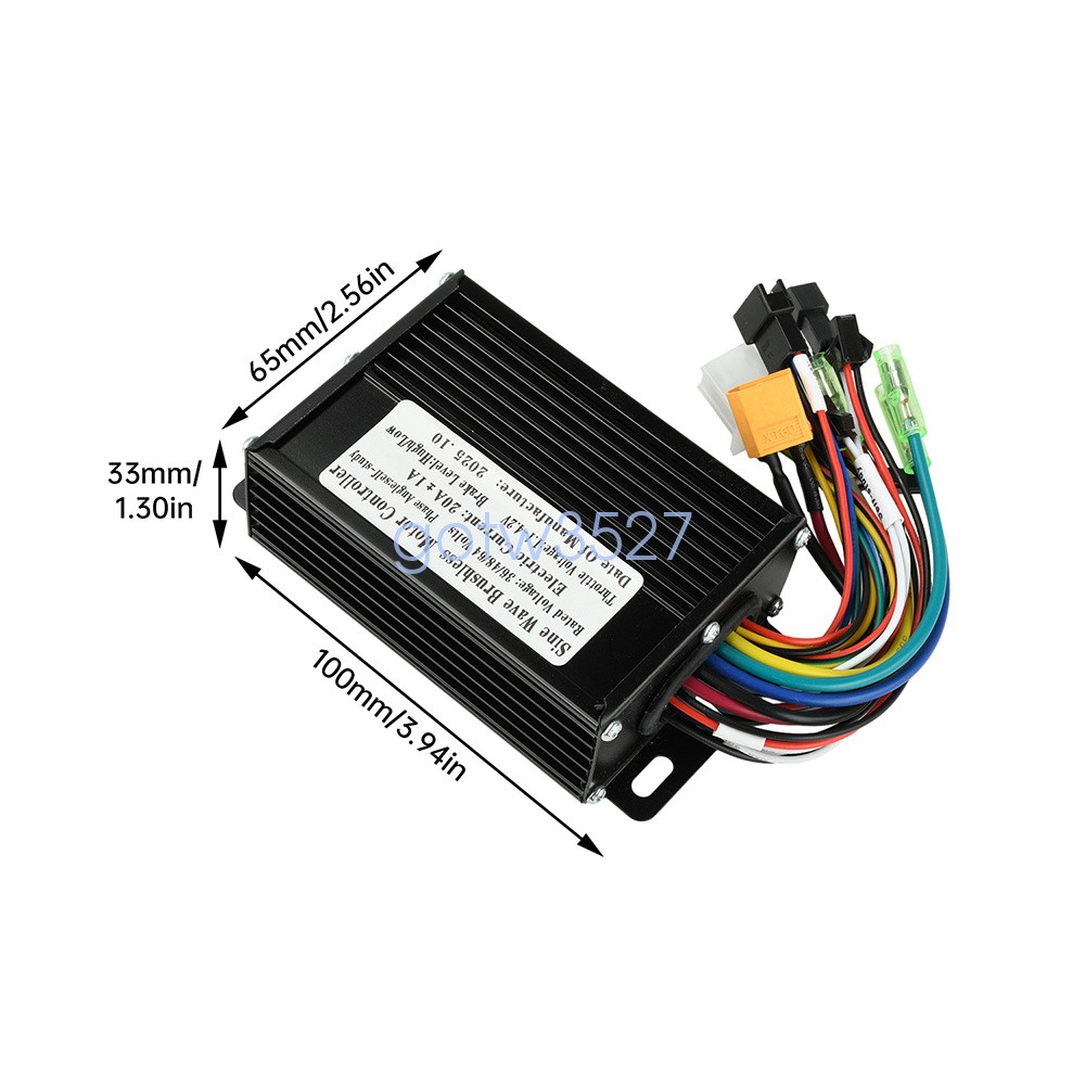 36V 48V 64V 30A Sine Wave Brushless Motor Controller 750-1500W Three-Mode Driver