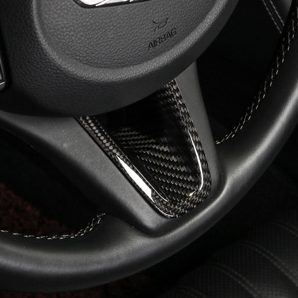 US Real Carbon Fiber Steering Wheel Frame Cover Trims For Genesis G70 2019-2025