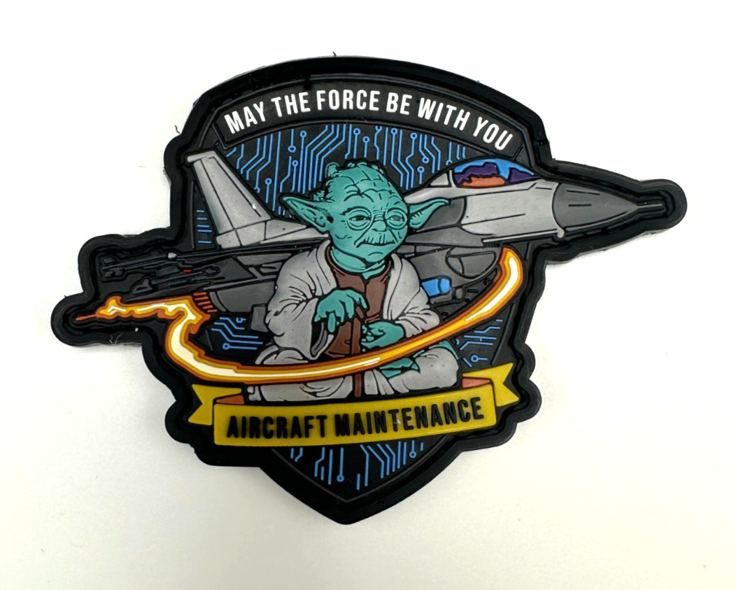 AIRCRAFT MAINTENANCE - MAY THE FORCE BE WITH YOU -YODA- HIGH QUALITY PVC PATCH