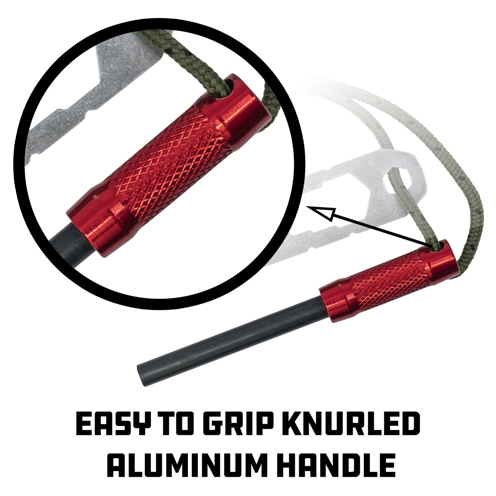 UCO Survival Fire Striker Ferro Rod w/Multi-Tool Black MT-FS-SVKIT