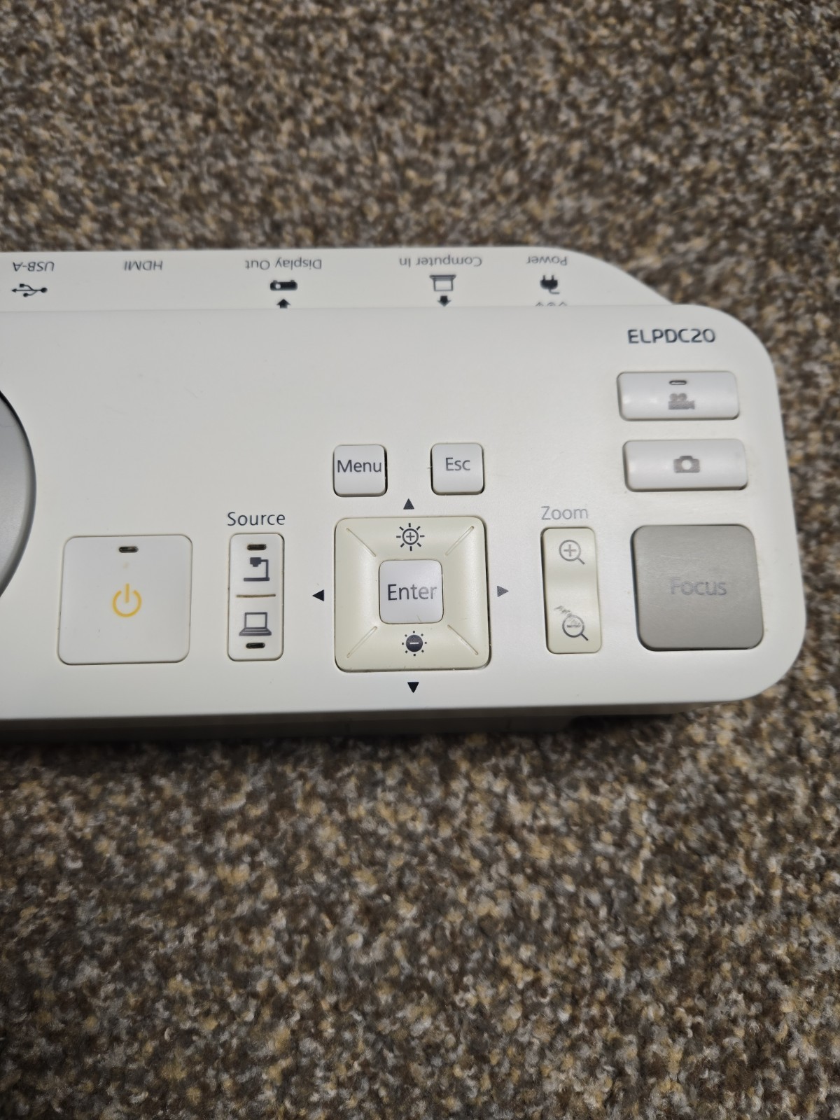 Epson ELPDC20 Presentation Document Camera - NO POWER SUPPLY, UNTESTED!