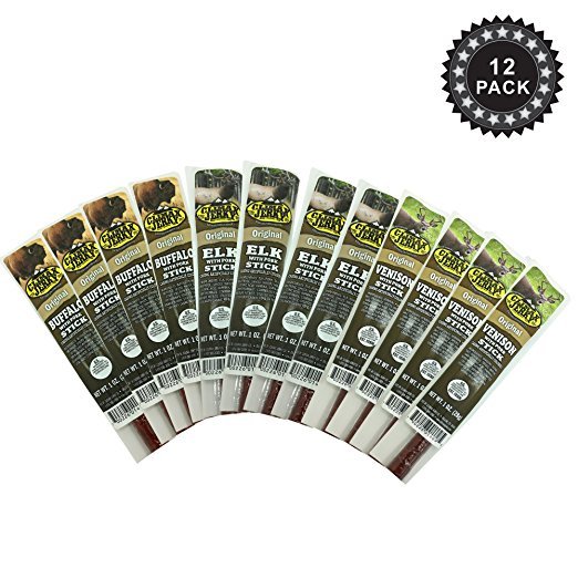 Climax Original Delicious BEST Exotic 1 Oz. Sampler  with Pork Sticks - 12 Pack