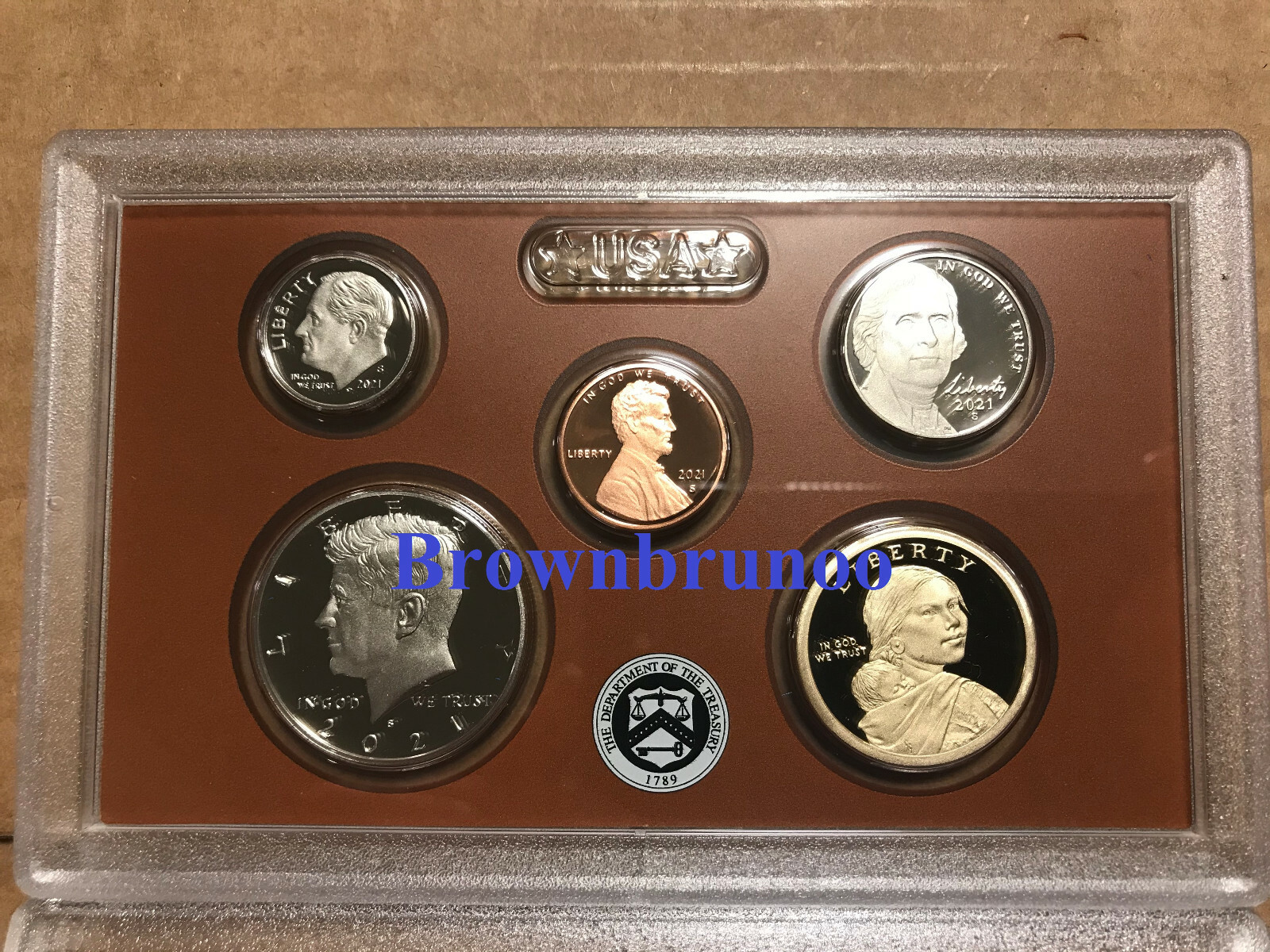 2021 S Partial PROOF Kennedy Half Penny Dime Nickel Native $1 5 Coins NO BOX COA