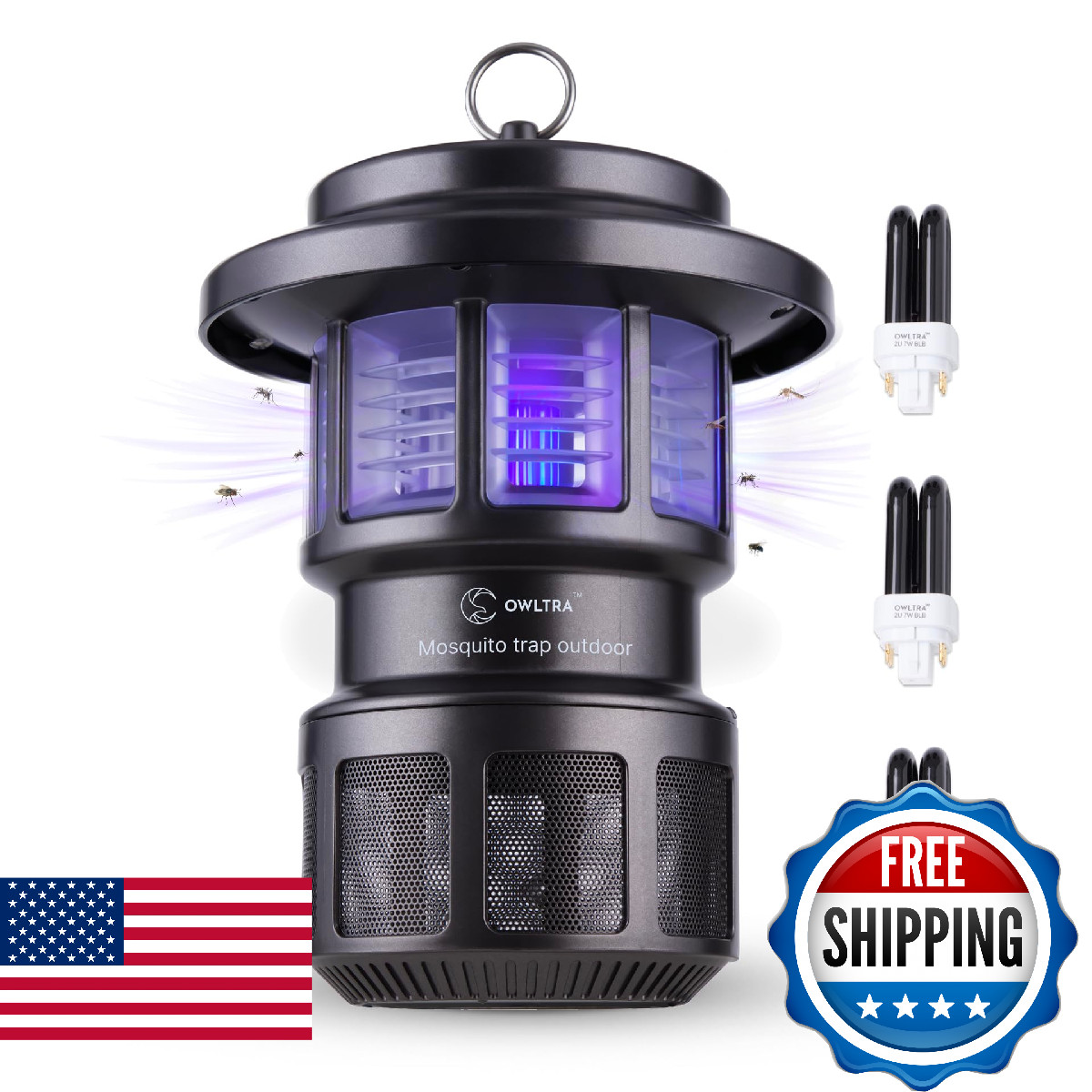 Owltra Omt-L20 Electric Insect Trap Lamp For Mosquitoes Biting Flies Wasps
