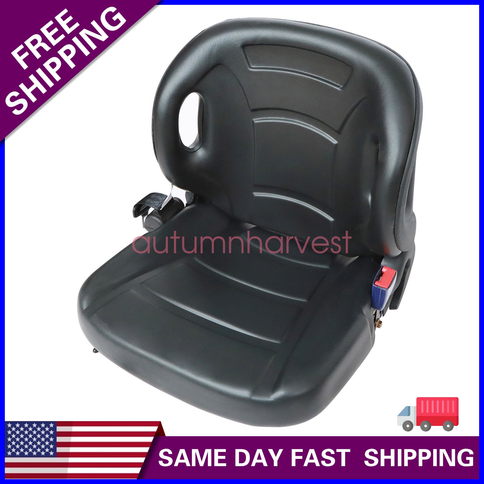New For Toyota Forklift Seat With Seatbelt & Switch Adjustable Back Universal