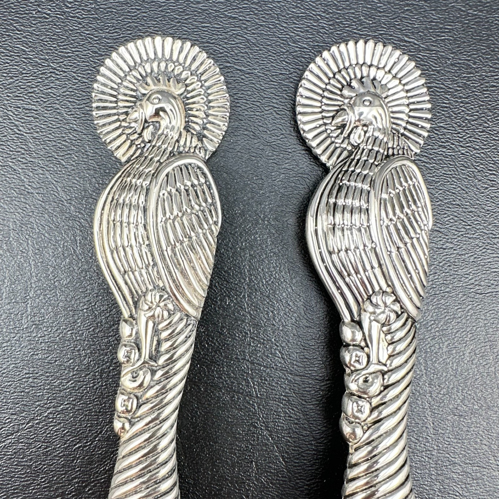 Godinger Silver Plate Turkey Serving Set Fork & Spoon Thanksgiving Dinner 13"