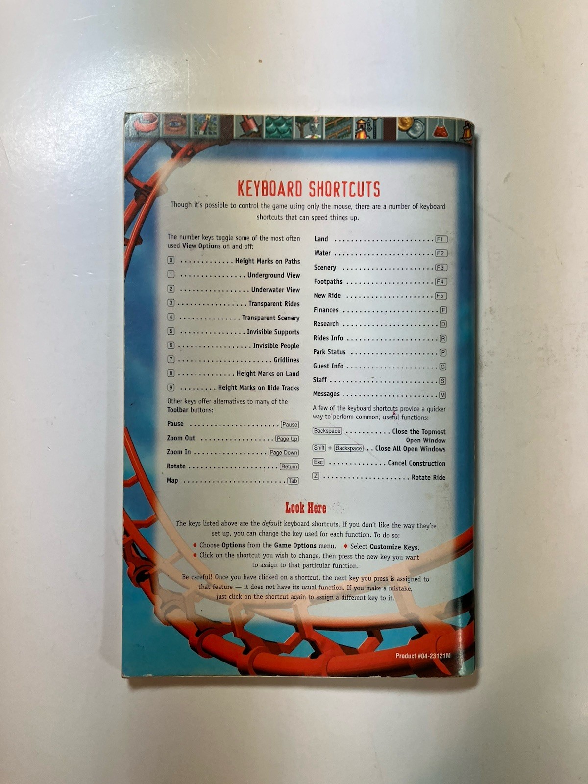 RollerCoaster Tycoon Instruction Manual ONLY! (Windows PC) NO GAME