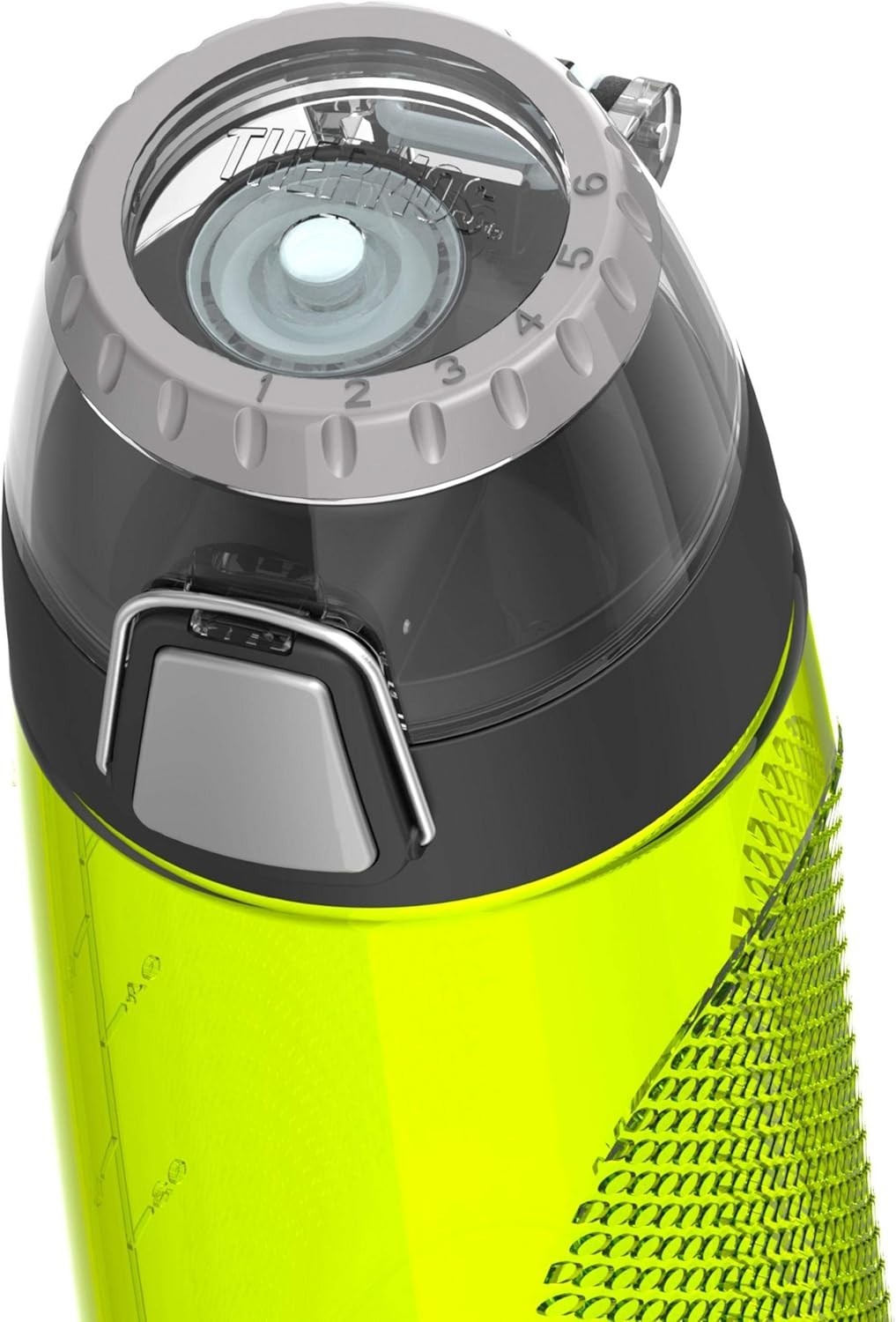 Durable 24oz Tritan Hydration Bottle - Smart Water Intake Meter, Lime Green