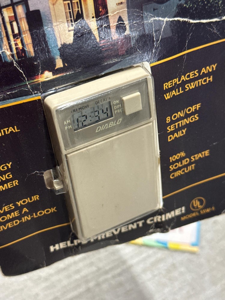 Diablo Digital Programmable Wall Switch SSW-1 Security Timer NEW OLD STOCK