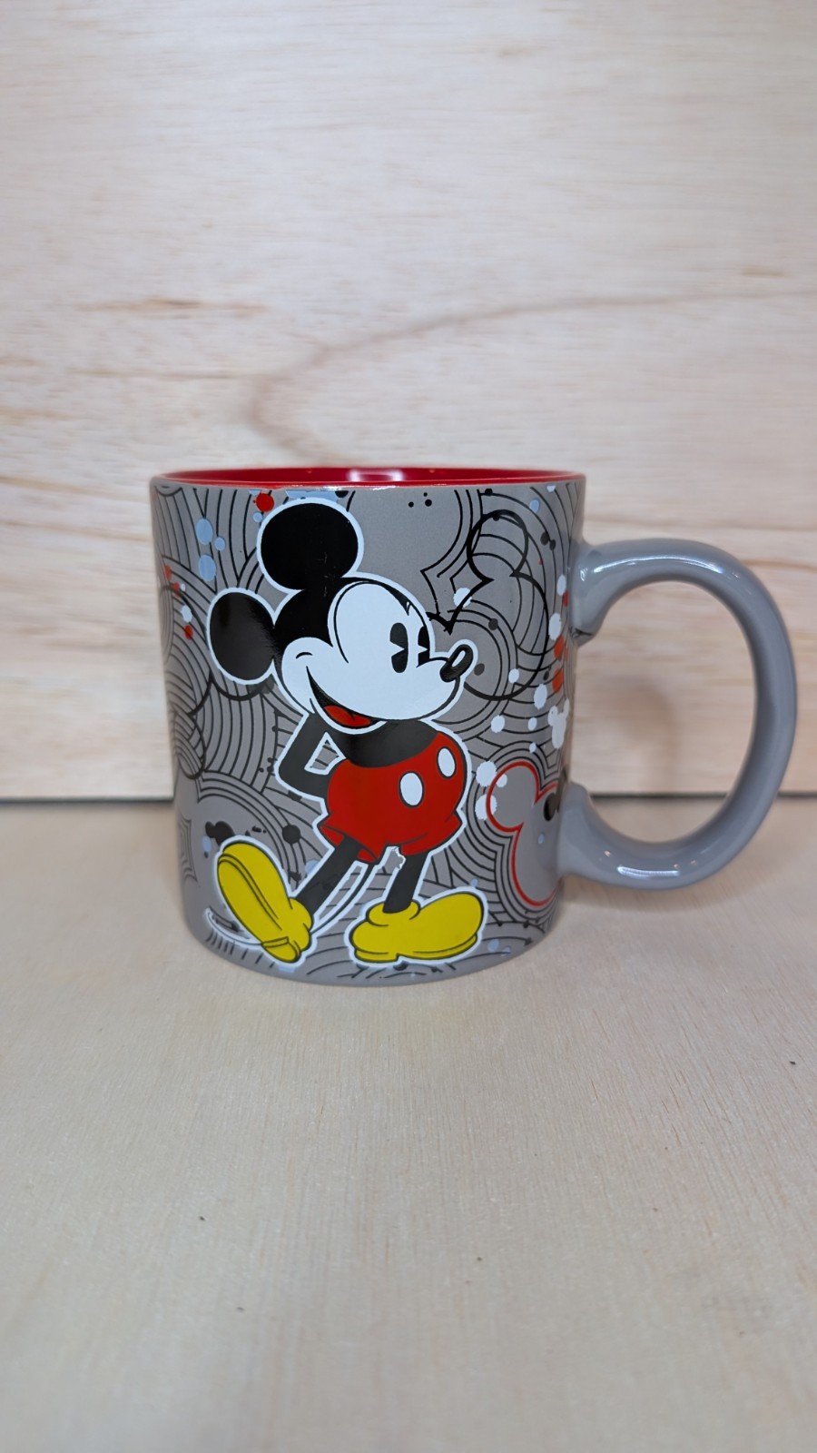 Disney Classic Mickey Mouse Black Red Coffee Mug
