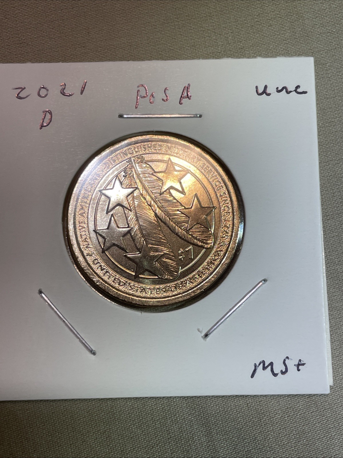 2021-D Sacagawea Native American Military Service Dollar