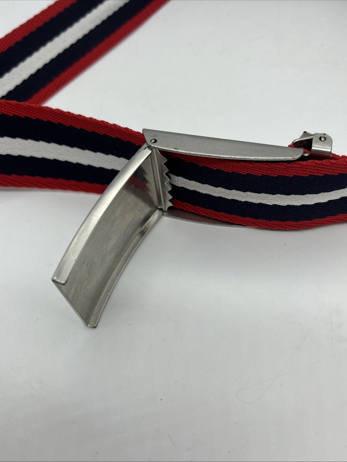 BMW Motorsport Men's Belt 115cm Webbing Metal Buckle Red White Blue