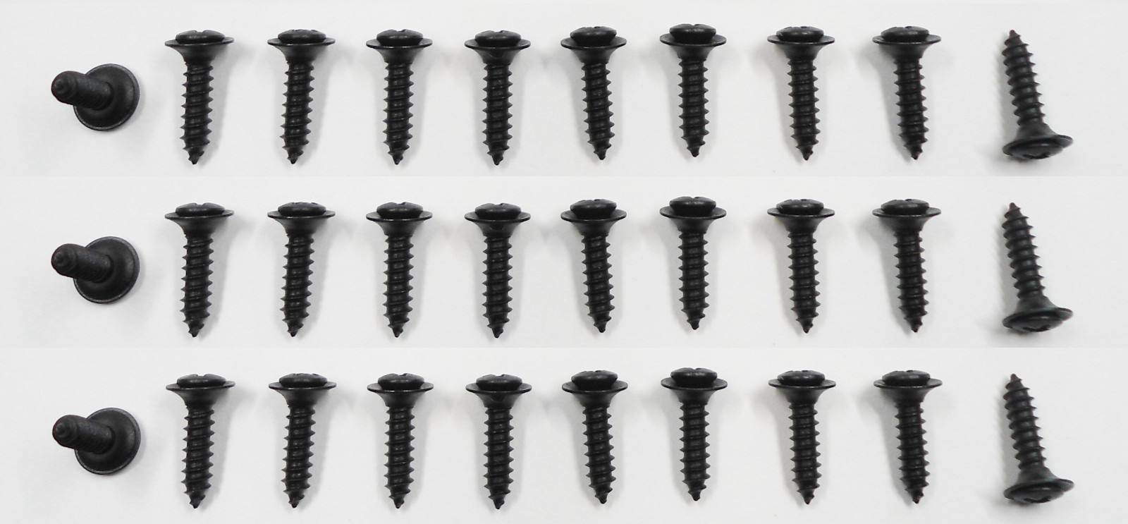 SET OF 30 NEW BLACK INTERIOR SCREWS! FOR FORD F-150 MUSTANG BRONCO ESCAPE ETC