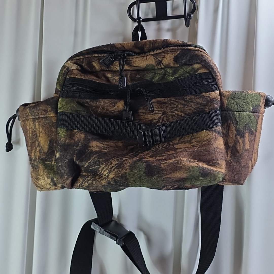 Camo Fanny Pack Adjustable Double Water Bottle Pockets 2 Compartment Zippered