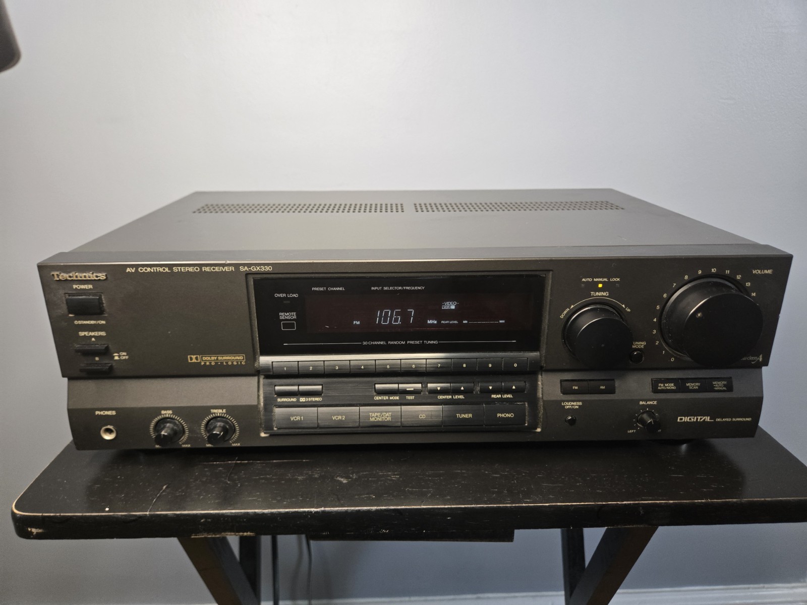 Technics SA-GX330 AV Control Stereo/VCR/CD/PHONO Receiver. READ