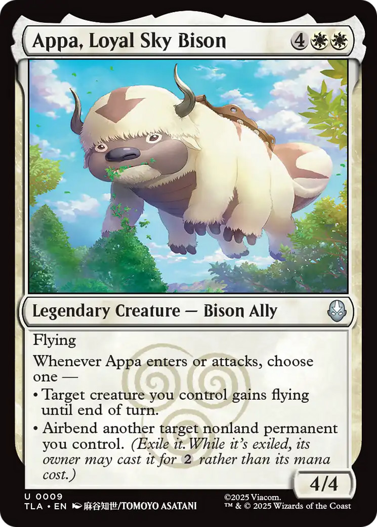 x1 Appa, Loyal Sky Bison TLA Avatar MTG 9 M/NM 1x