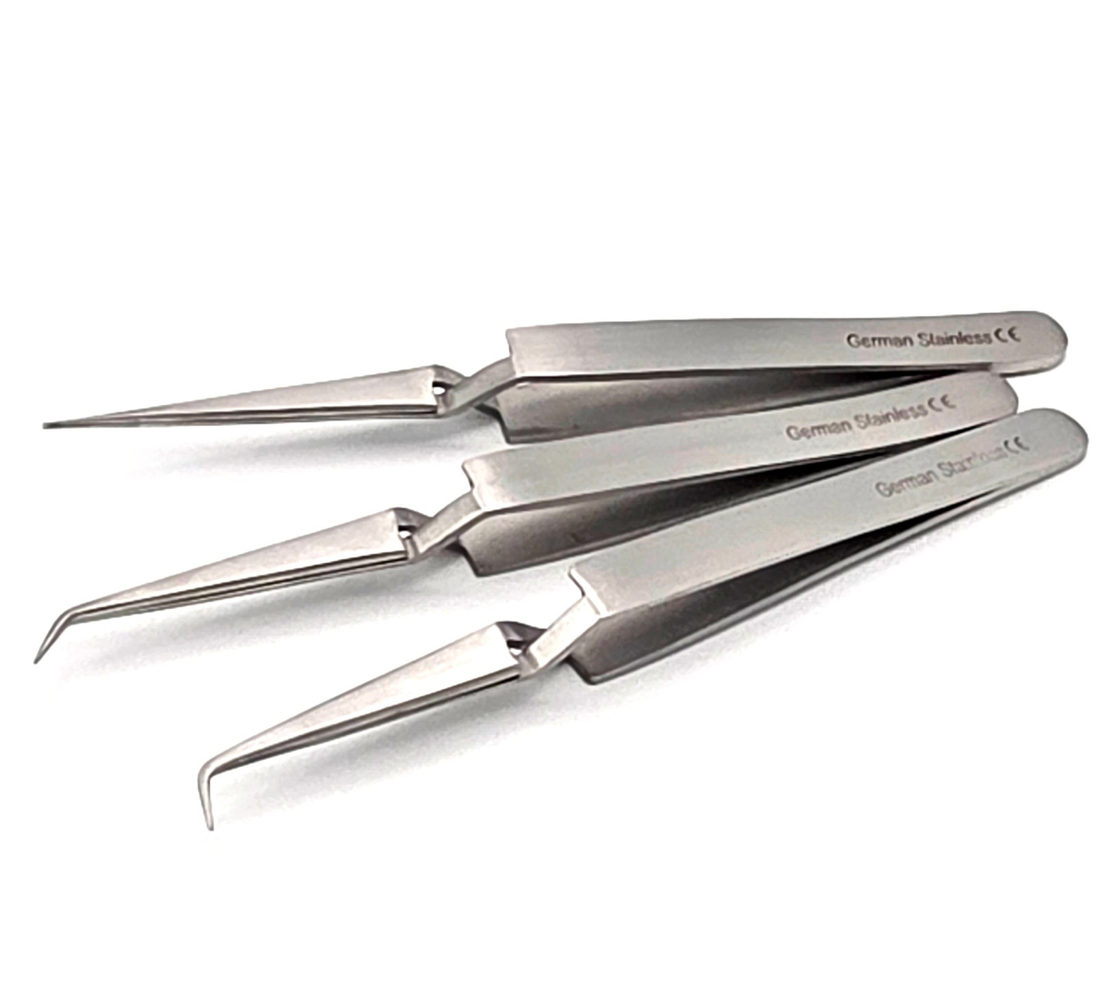 German Lab Tweezers Cross Action Forceps Precision Tips - 3 Different Styles