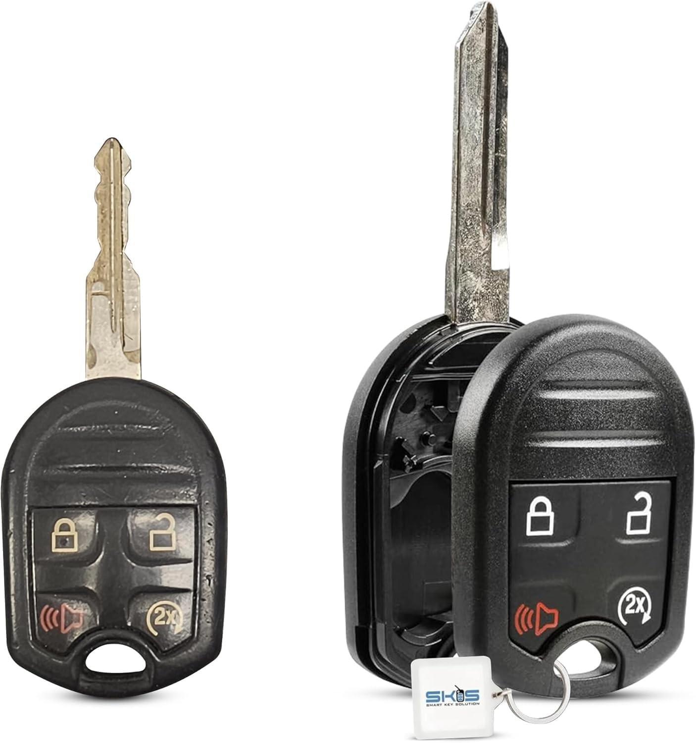 Key Fob Shell Case Replacement for Ford F150 F250 F350 F450 F550 F650 BLK
