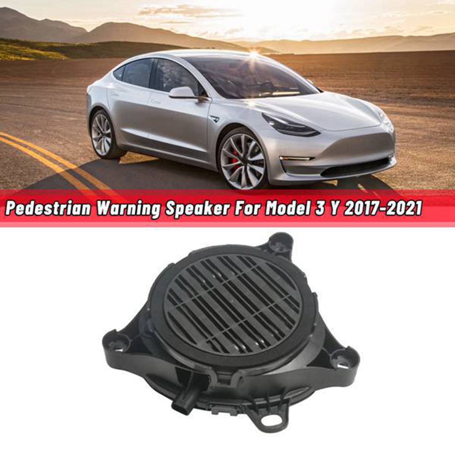 Pedestrian Speaker Warning Horn for Tesla Model 3/Y 2017-2023 1299965-00-A Black