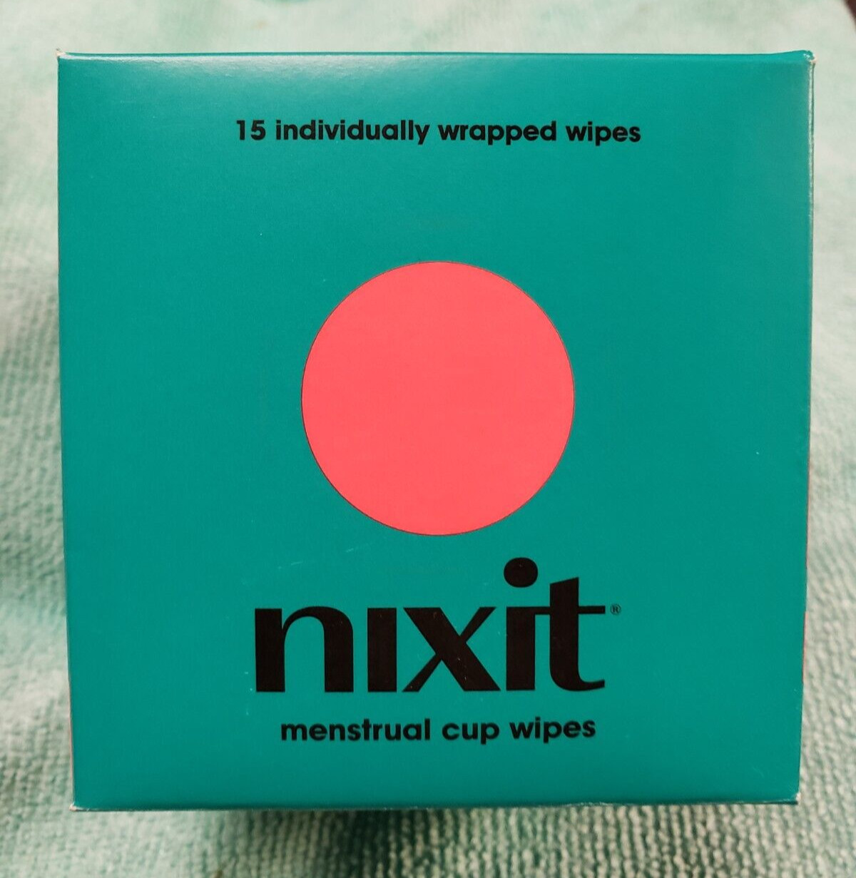 NIXIT - Menstrual Cup On-the-Go Wipes - 15 Wrapped Wipes - Fragrance Free - NEW