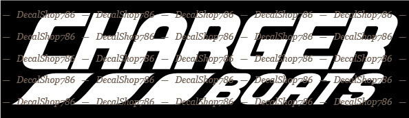 Charger Boats - Outdoor Sports - Vinyl Die-Cut Peel N' Stick Decals/Stickers