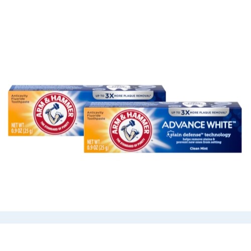Arm & Hammer Advance White Toothpaste, Travel Size (0.9oz) - Pack of 2