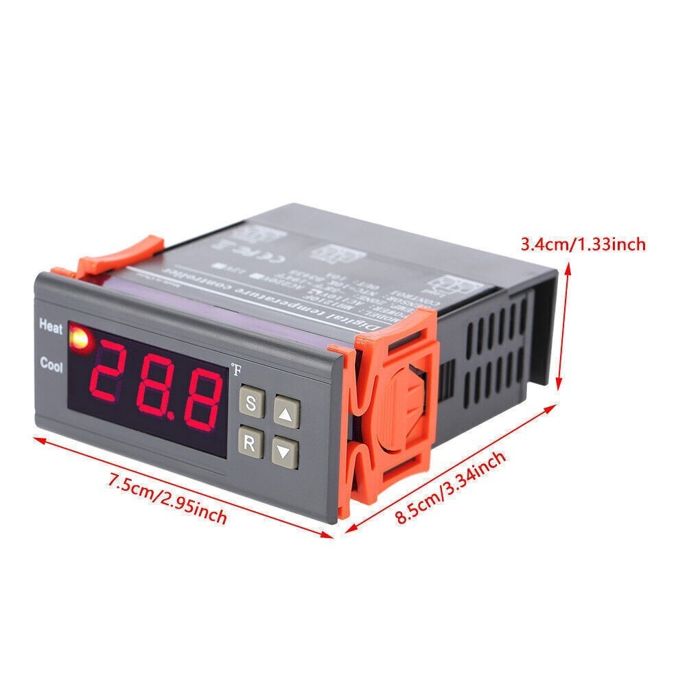 MH1210F Digital Temperature Control Controller Thermostat -58~194℉ Fahrenheit Se