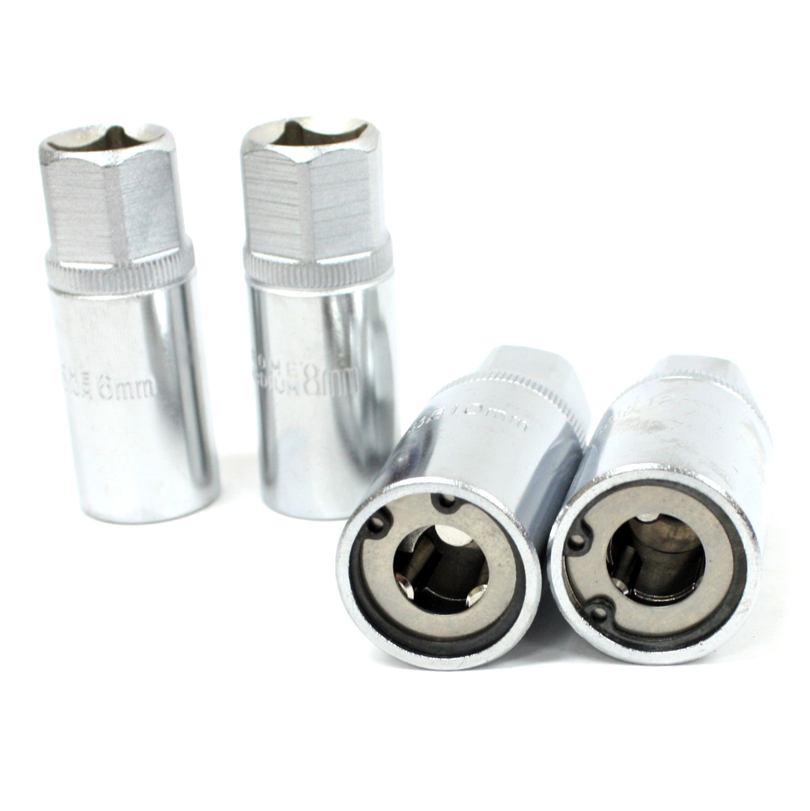 4 pc Socket Stud Screw Remover Extractor Installer Roller Bearing 6, 8, 10, 12mm