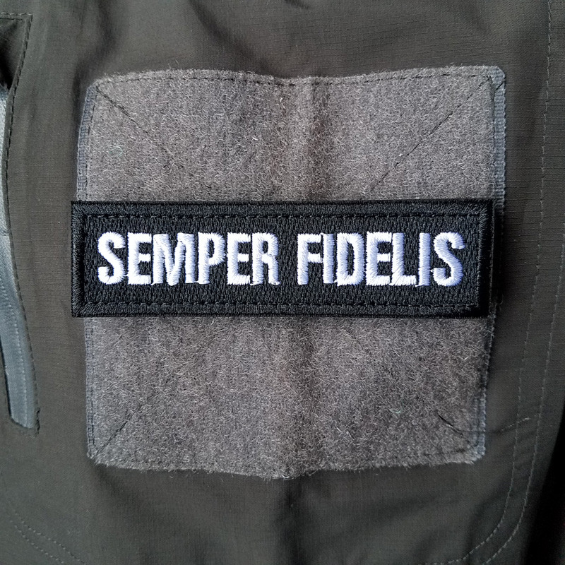 SEMPER FIDELIS U.S. MARINE CORPS 3D BADGE EMBROIDERED HOOK LOOP PATCH /01