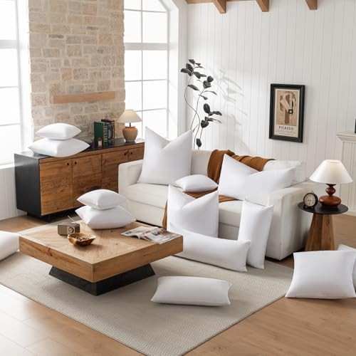 Euro Pillow Inserts inchs - Feather and Down Fill - Cotton Fabric - Set 30x30