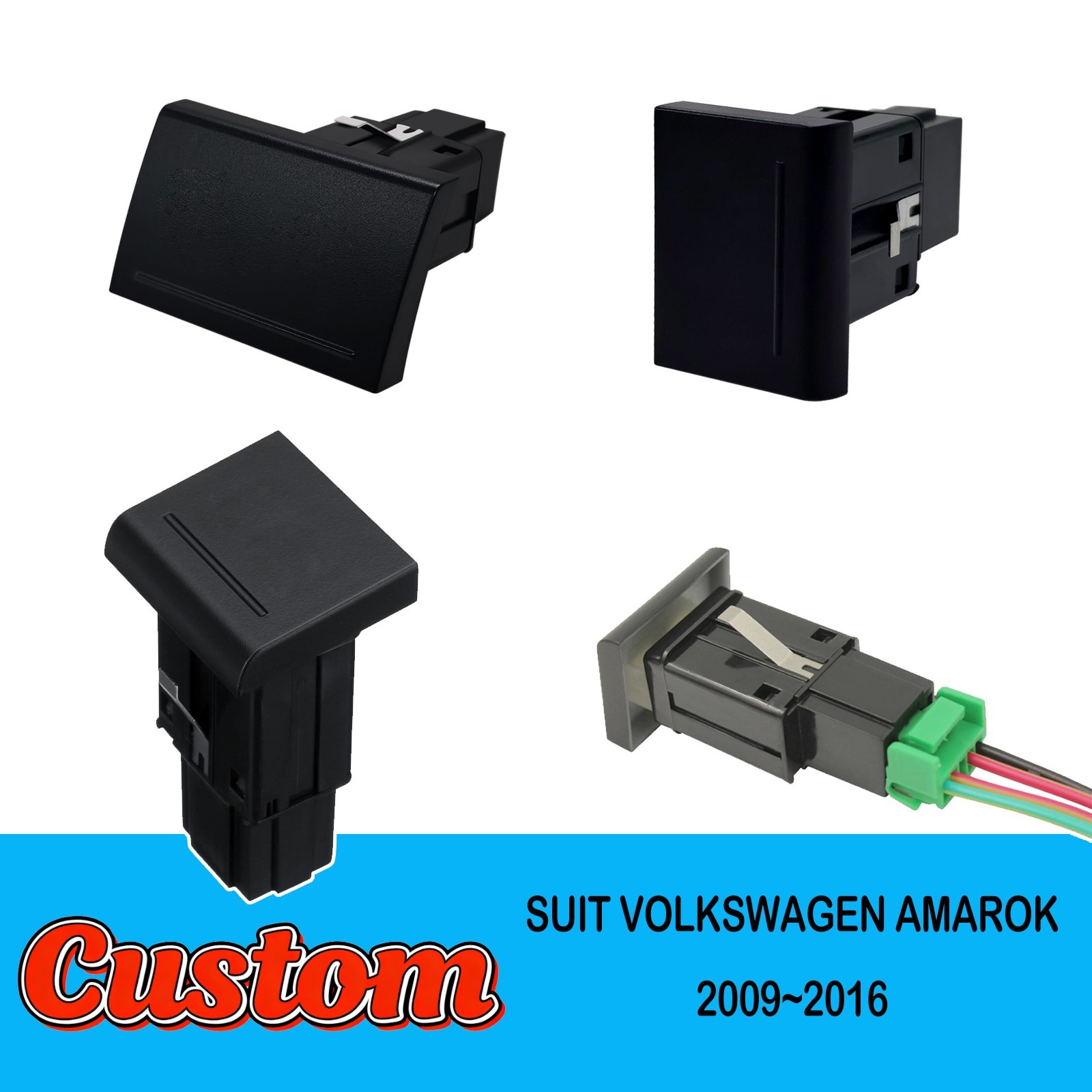 Custom DIY 12V LED Push Button Switch On Off Left/Right Side Top for VW Amarok