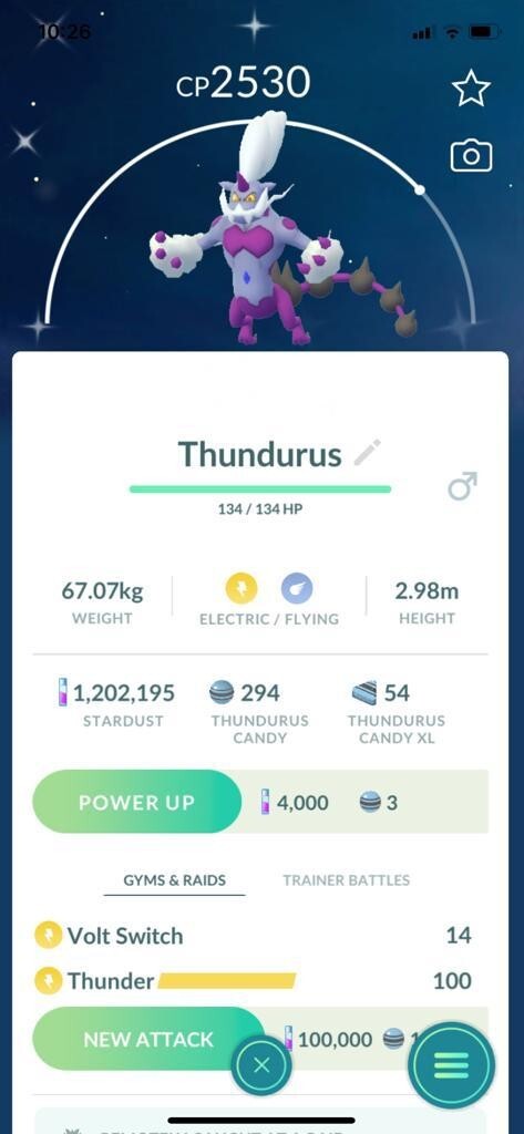 SHINY ✨LEGENDARY THUNDURUS THERIAN!!!✨- PKMN GO!!! - NOT REGISTERED