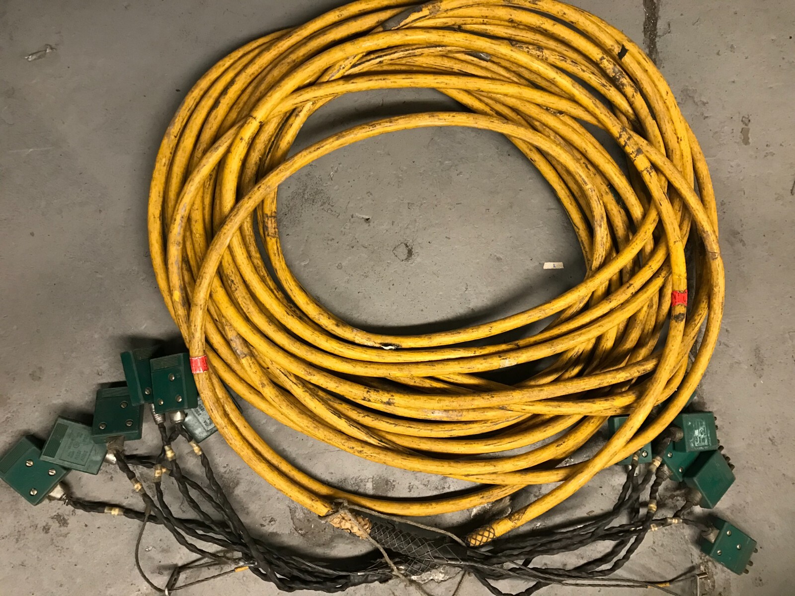 100' Snake STAGE-PIN MALE to STAGE-PIN FEMALE CABLE 6)1K Channels+ KELLEMS GRIPs