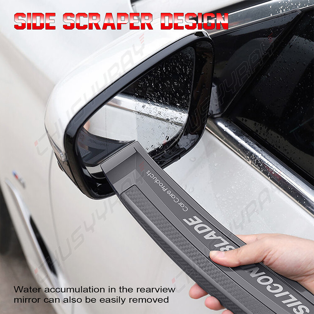 Car Silicone Water Wiper Scraper Blade Squeegee Vehicle Windshield Cleaner