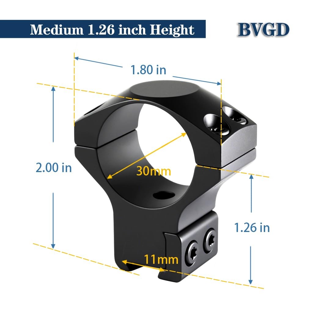 Bvgd 30Mm Dovetail Scope Rings High Profile Medium Profile And Profile 30Mm