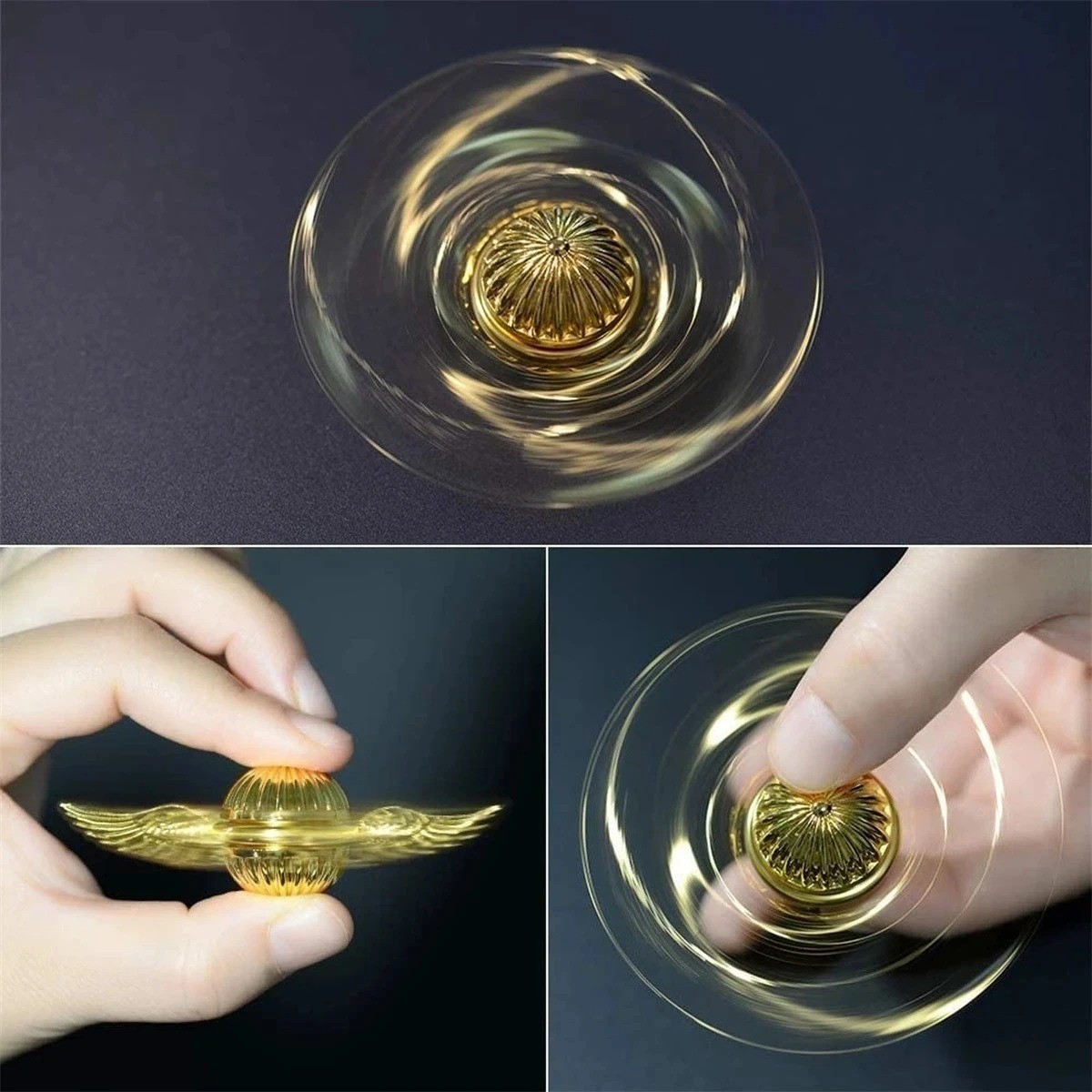 Metal Angel Wings Fidget Spinner Anti Anxiety Stress Relief Toy Gift
