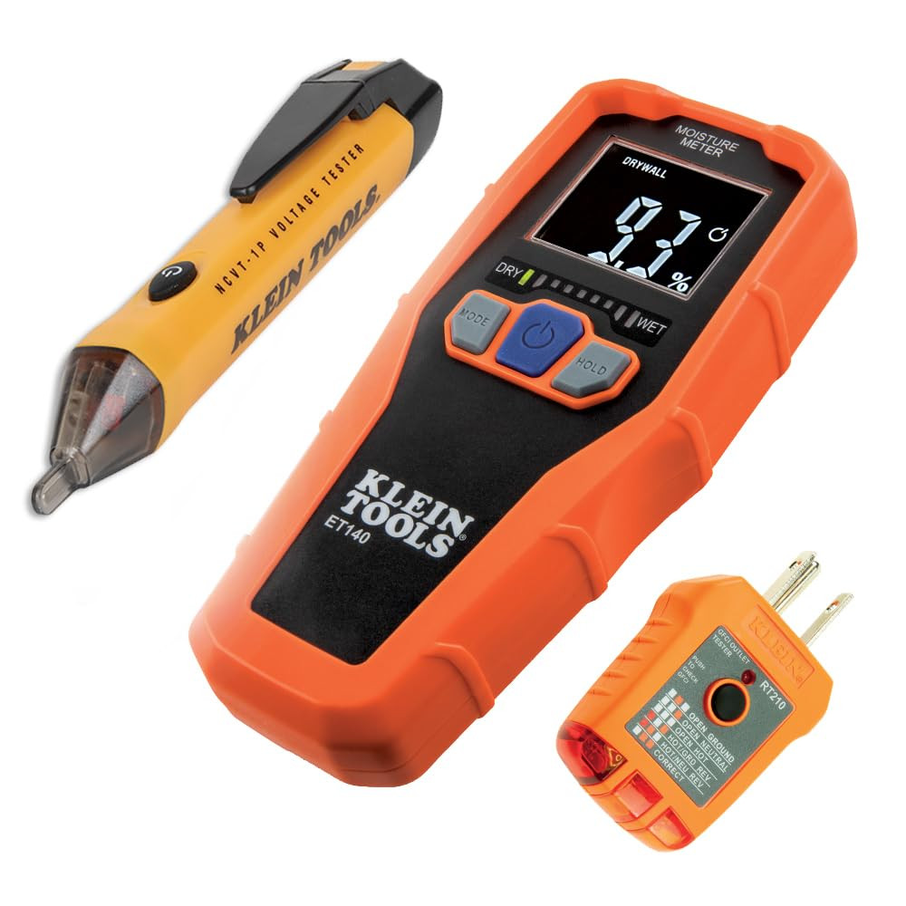 Klein Tools 80023P Tool Set, Home Inspector Tool Kit with Digital Moisture Meter