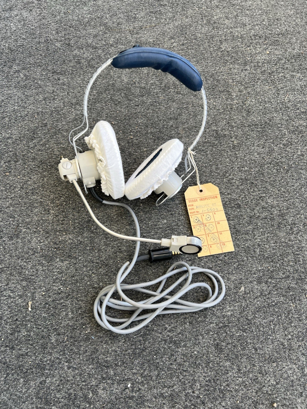 VINTAGE CLEMENT CLARKE AIRLITE 62 PILOT HEADSET