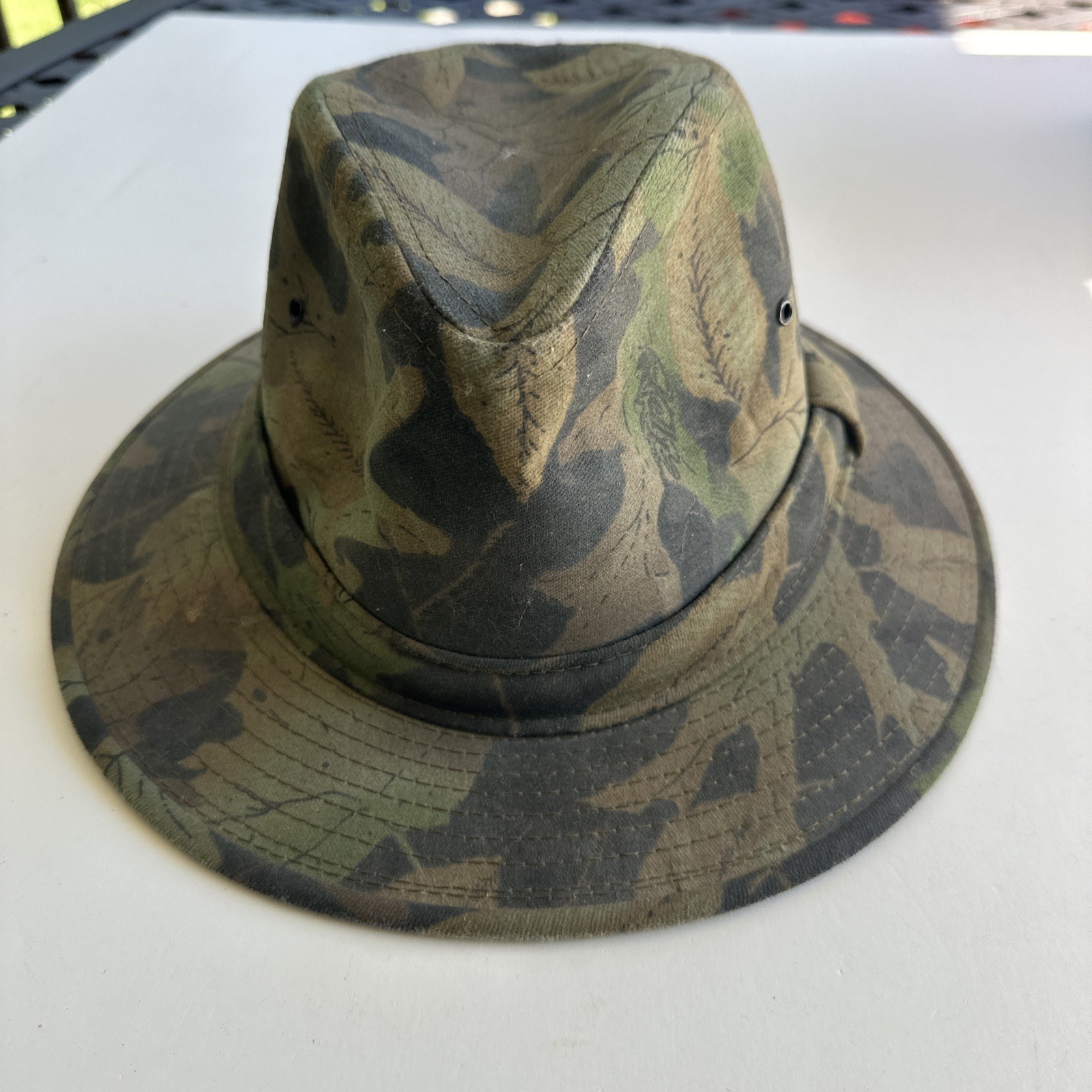 Kelly Cooper TRU LEAF Hunting Camouflage Cap Camo Shaped Hat USA Medium Truleaf