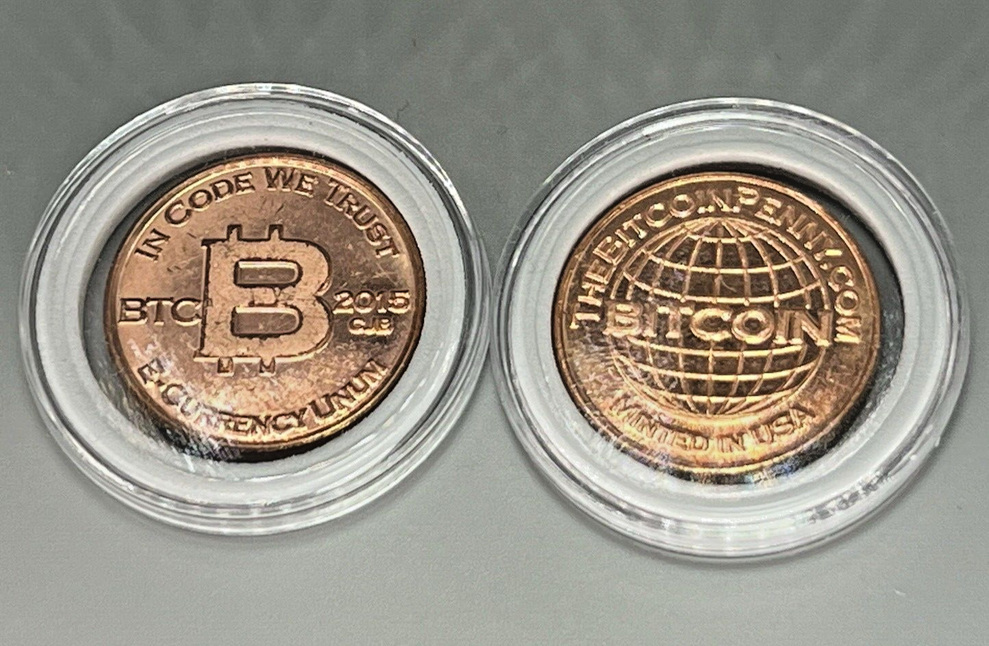Bit coin Penny Co "BP" 2015 CJB mint copper lim -bit coin Lealana CASASCIUS
