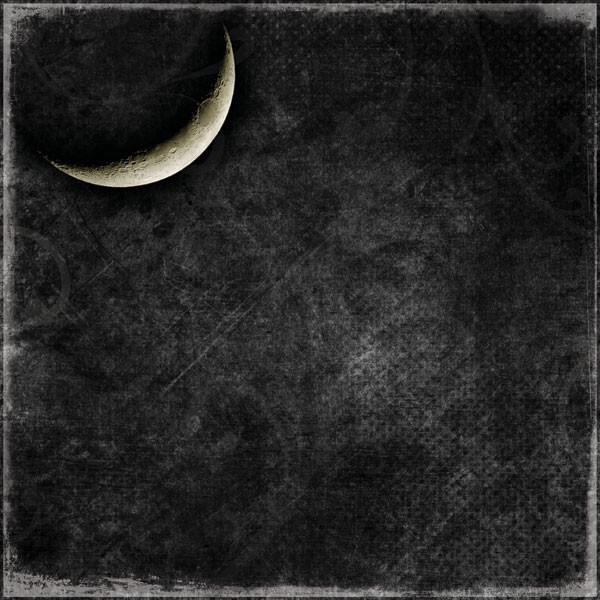 Crescent Moon, space & lunar scrapbook paper - Scrapbook Customs 35269