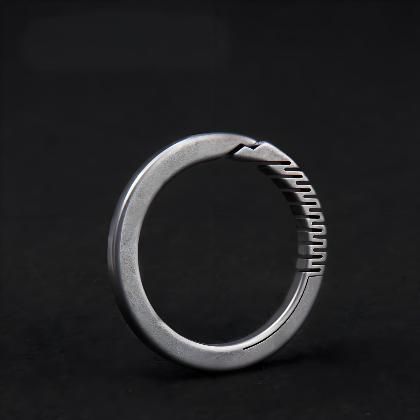 Titanium Alloy Spring Key Ring Clip with Leather Strap Portable Removable