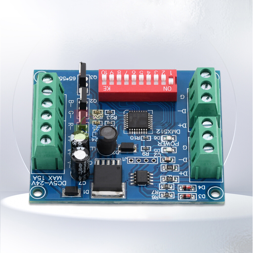 Decoder DMX512 3 Channel RGBW Controller Board LED Stage Lighting CMOS Output