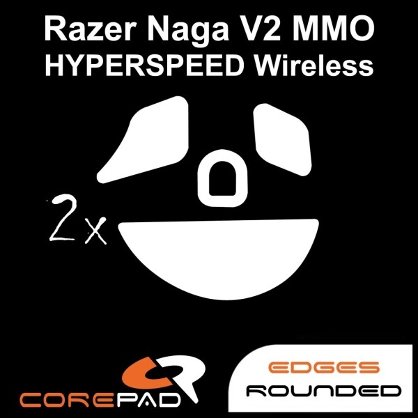 Corepad Skatez Razer Naga V2 HyperSpeed Ersatz Mausfüße Hyperglide PTFE Teflon